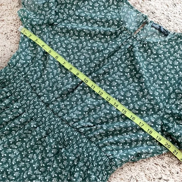 PRETTYGARDEN Maxi Dress Womens XL Flutter Sleeve Smocked Tiered Boho Floral - Picture 13 of 14